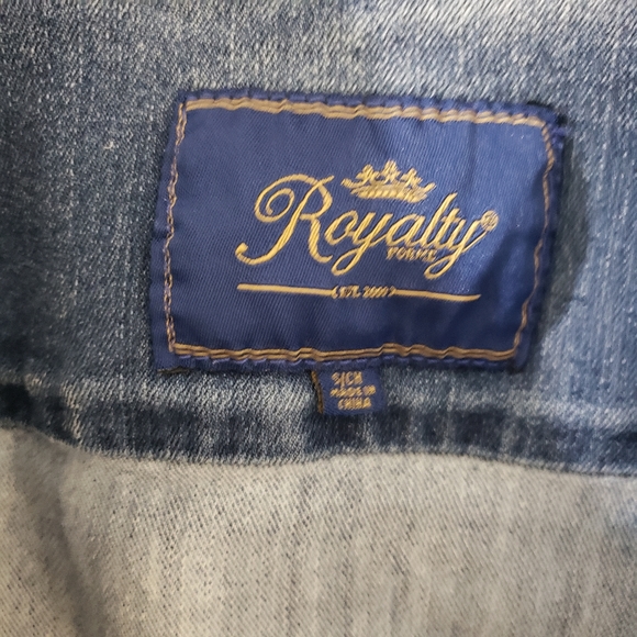Royalty For Me Sky Blue Denim Jean Jacket - Picture 2 of 7